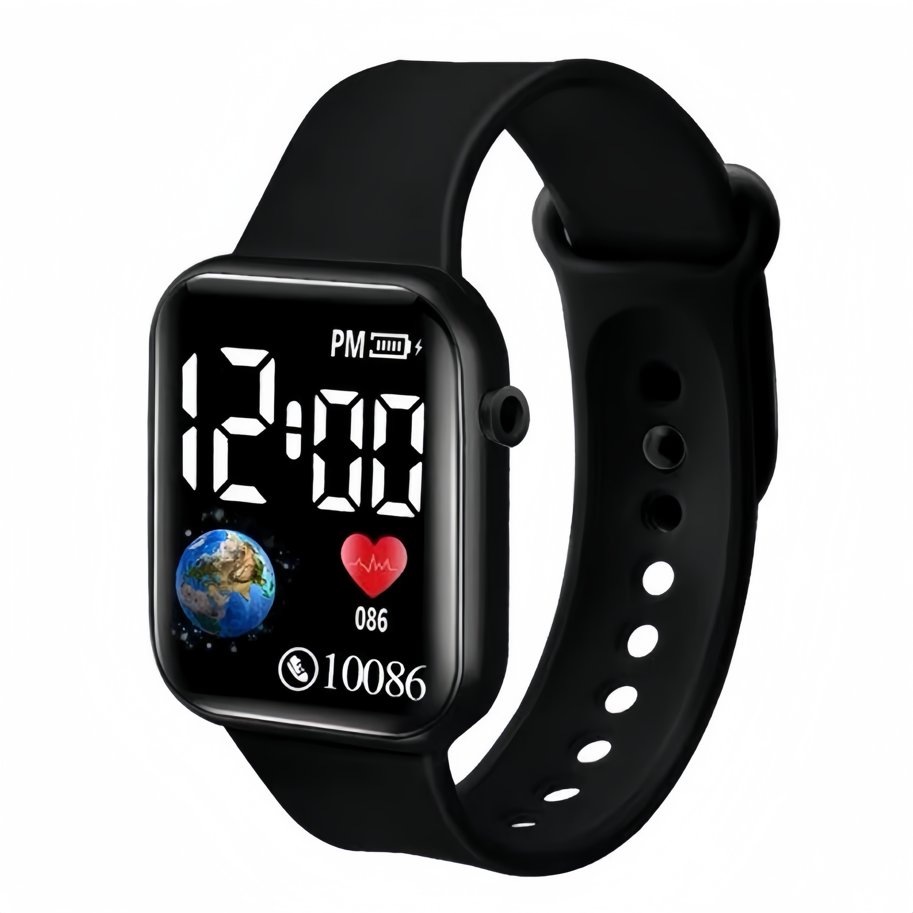 Men Accessories For Wrist - Black White LED Digital Wrist Watch,