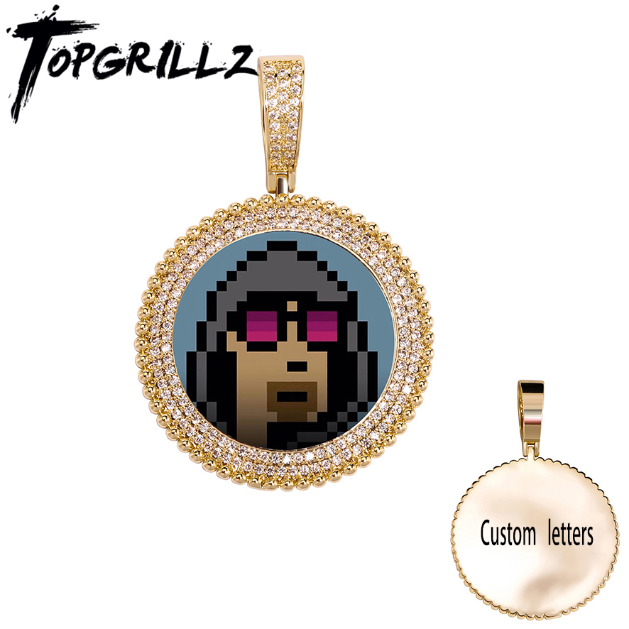 Men Accessories Photos - TOPGRILLZ New Personalized Custom Photo Pendant