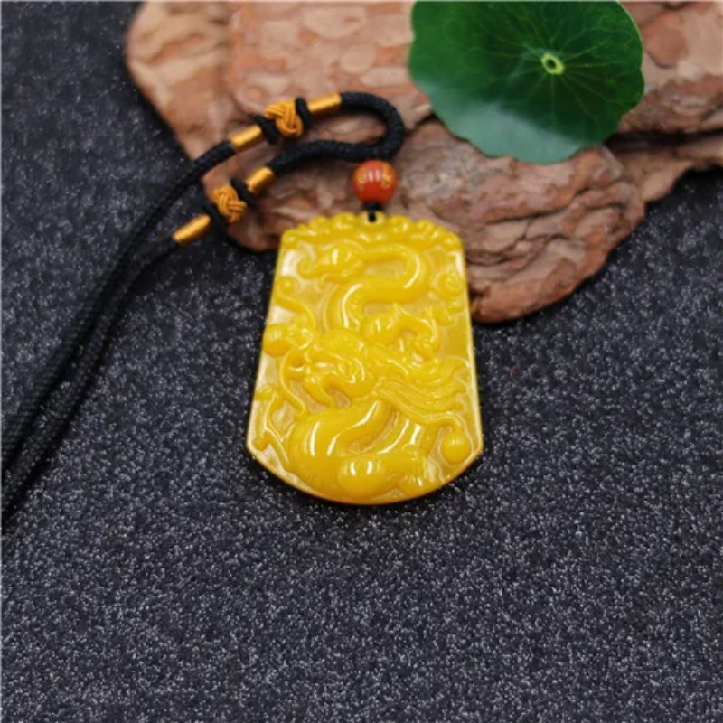 Men Accessories Jewellery - Wholesale Chinese Yellow Jade Dragon jade