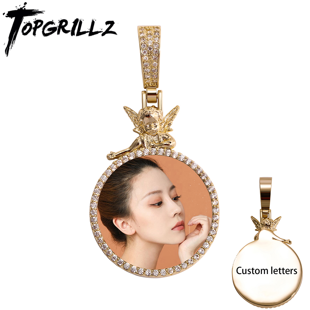 Men Accessories Photos - TOPGRILLZ New Personalized Custom Photo Pendant