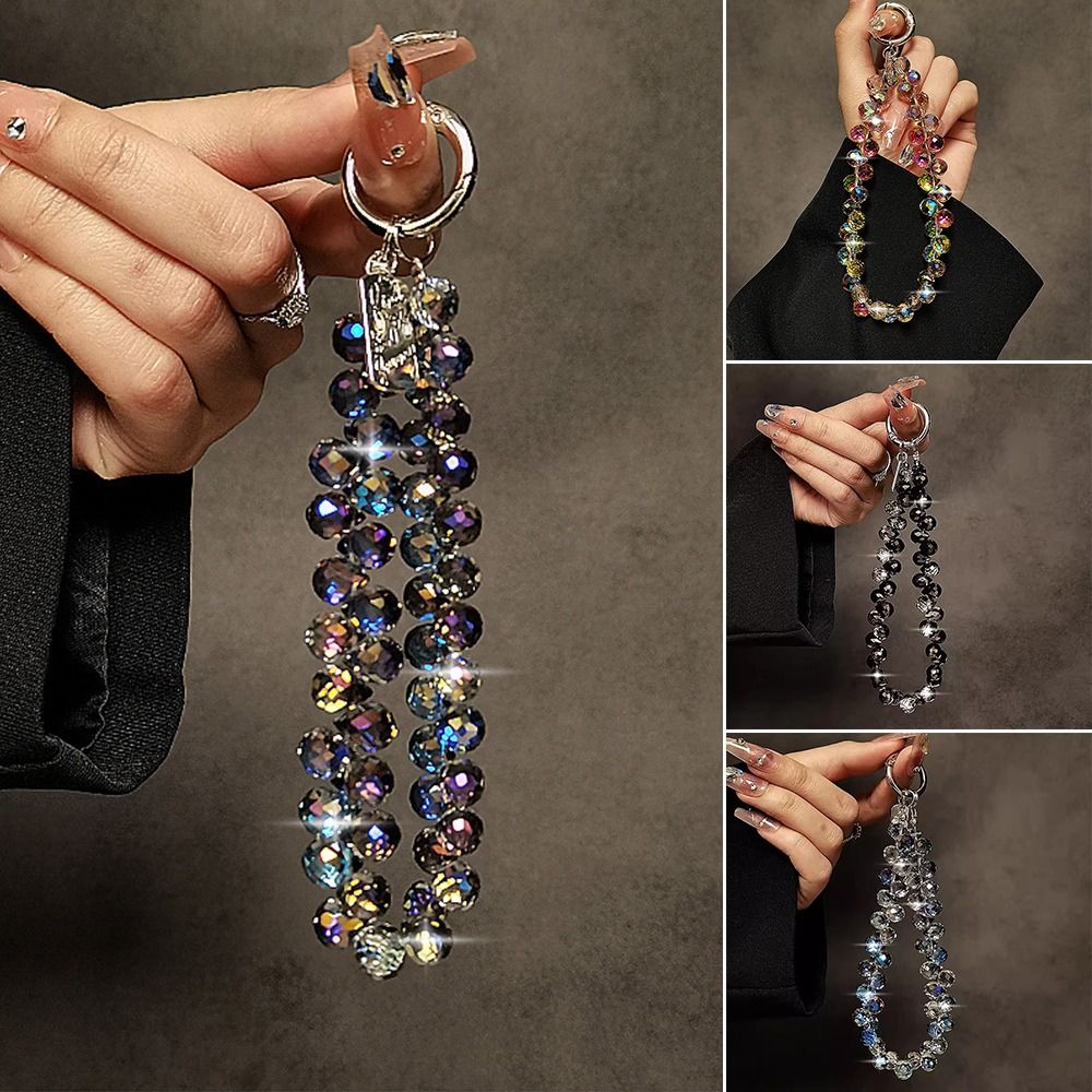 Men Accessories For Wrist - Stylish Glitter Crystal Bead Pendant Transparent