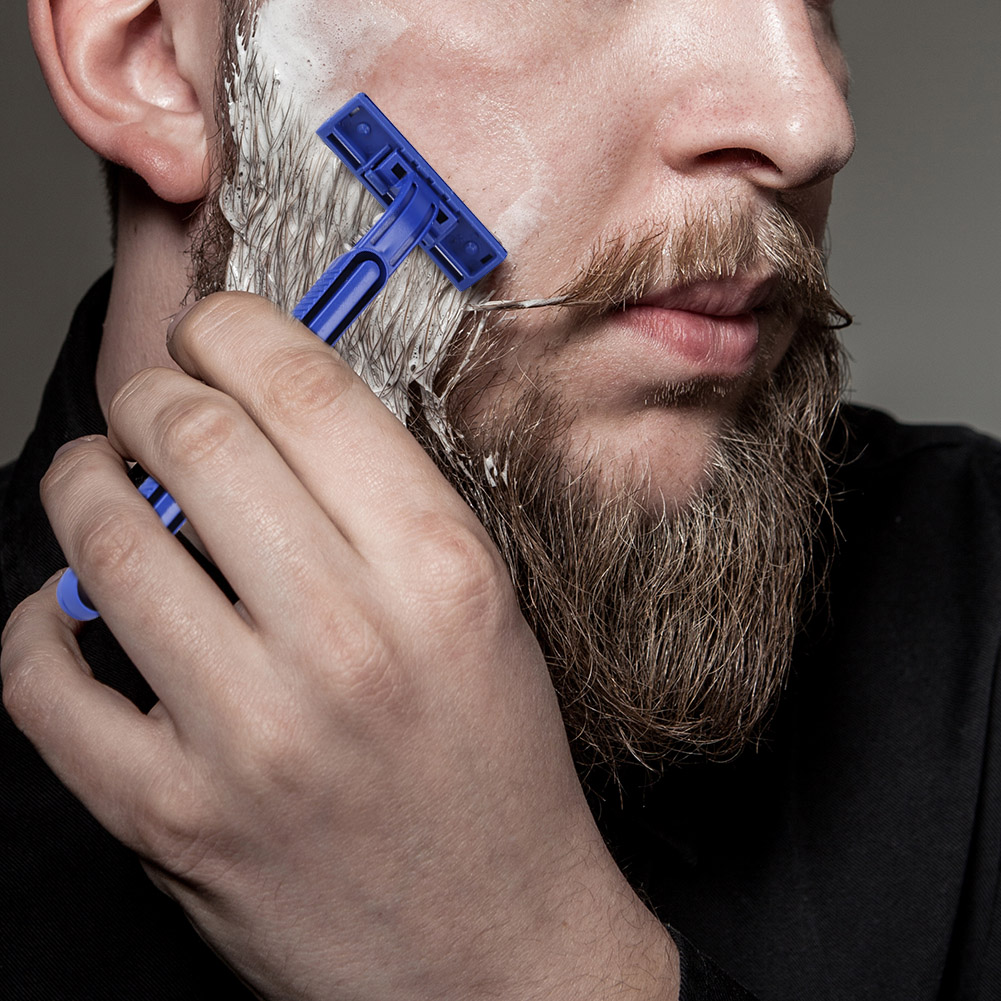 Men Accessories Combo - 10/20PCS 2-Layer Blades Portable Beard Manual