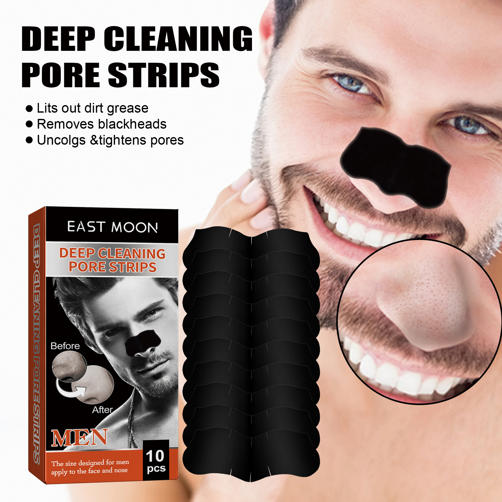 Men Accessories Combo - Men's Bamboo Charcoal Blackhead Patches Tighten