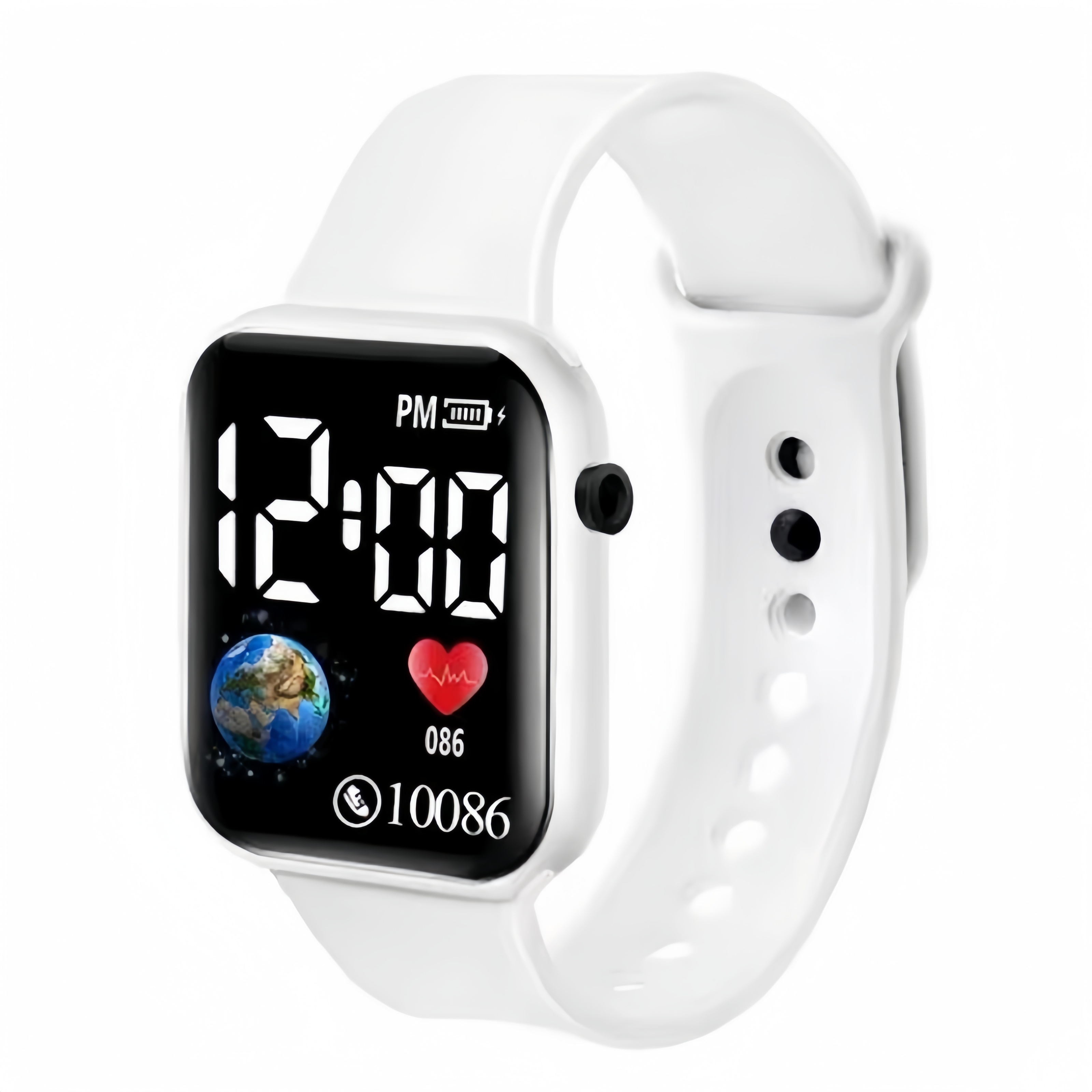 Black White LED Digital Wrist  - Men Accessories For Wrist 评论和价格
