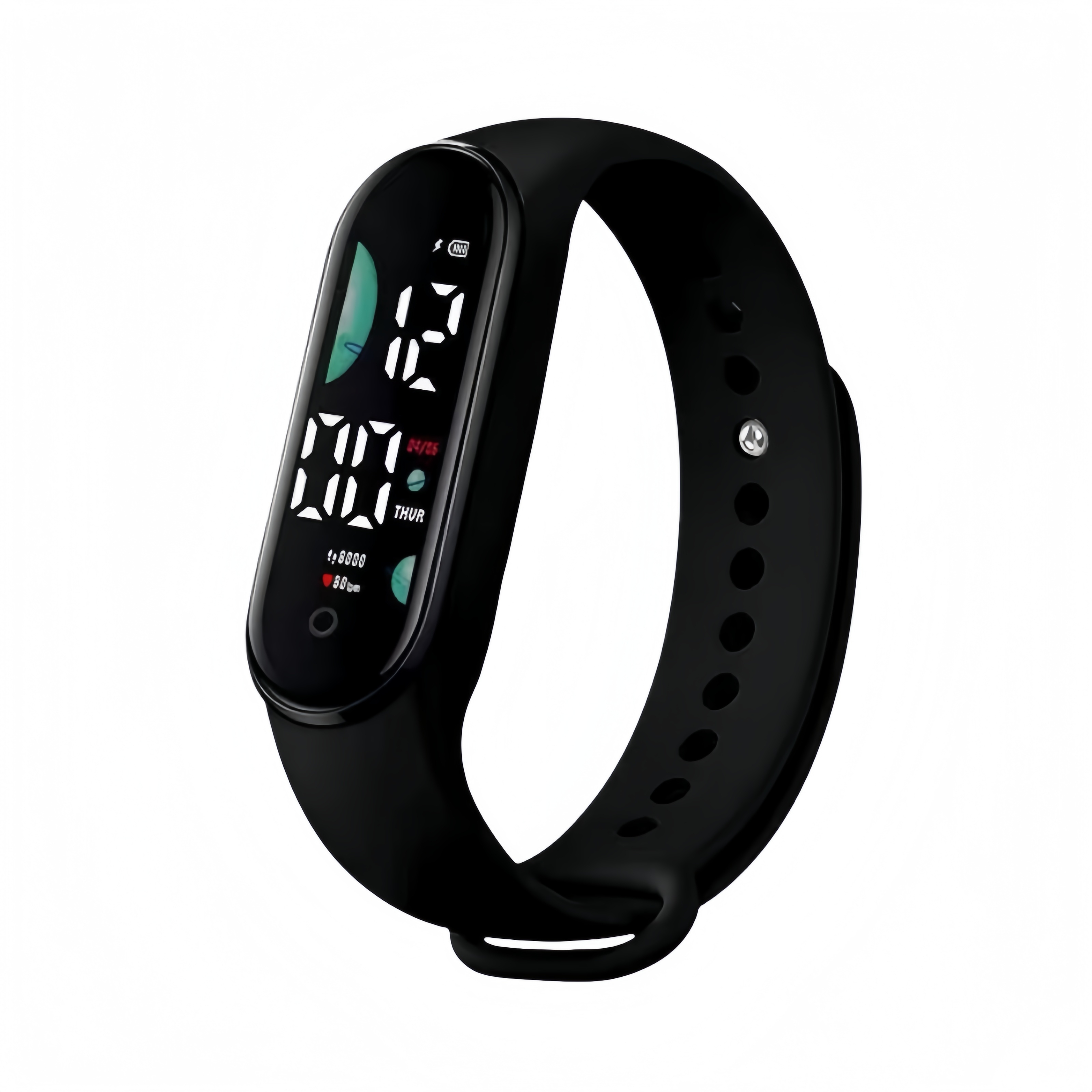 Black White LED Digital Wrist  - Men Accessories For Wrist 评论和价格