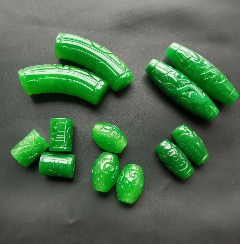 1pc Natural A Green Jade Money - Men Accessories Jewellery 评论和价格