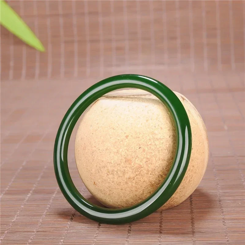 Green Jade Round Bracelet 54-6 - Men Accessories Jewellery 评论和价格