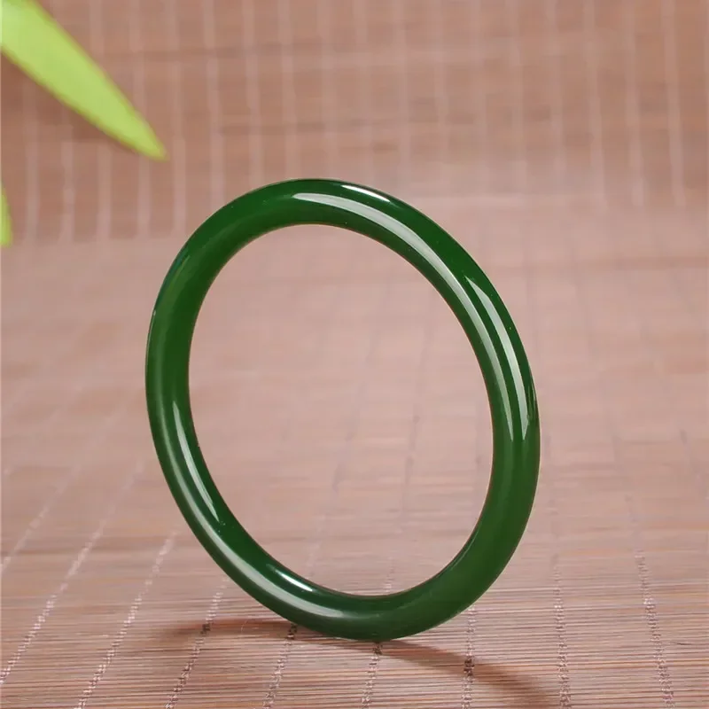 Green Jade Round Bracelet 54-6 - Men Accessories Jewellery 评论和价格