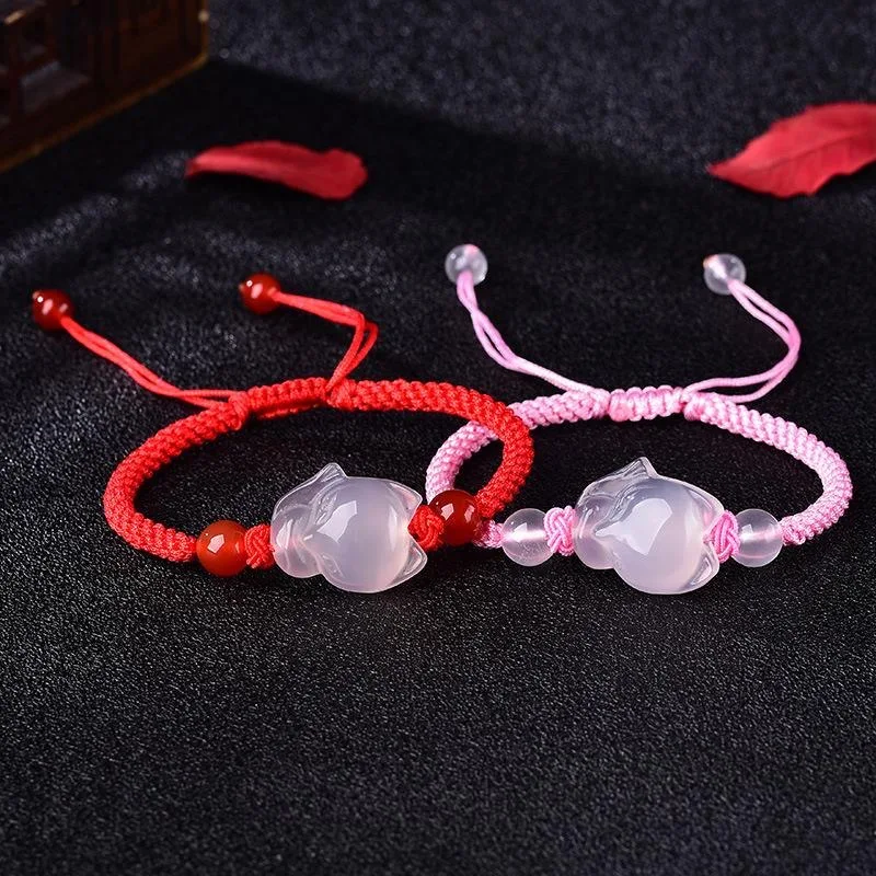 Chinese Natural Pink Agate Cha - Men Accessories Jewellery 评论和价格