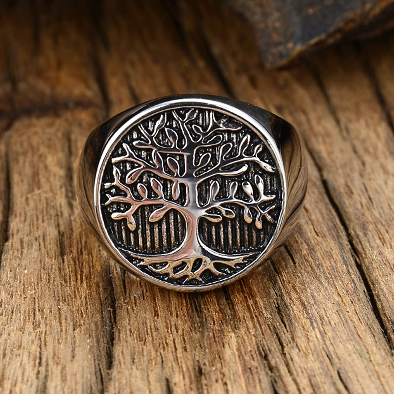 Classic Tree of Lift Signet Ri - Signet Ring Men 评论和价格