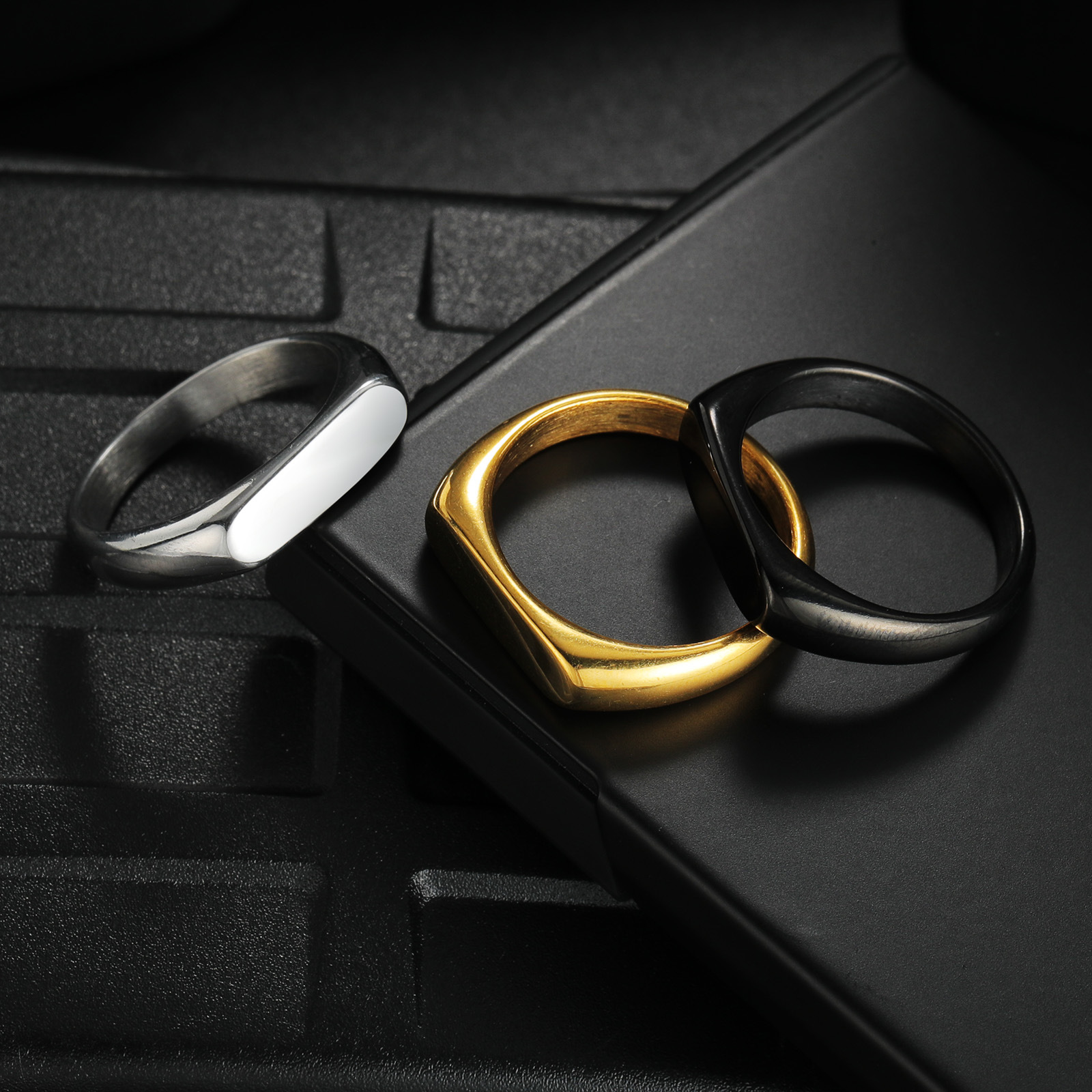 Customizable Stainless Steel S - Signet Ring Men 评论和价格