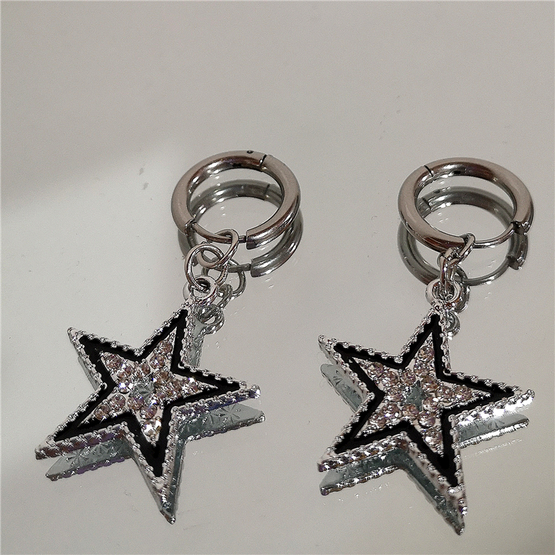Shiny Zircon Star Pentagram Pe - Men Accessories Aesthetic 评论和价格