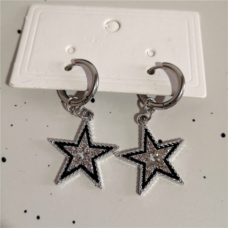 Shiny Zircon Star Pentagram Pe - Men Accessories Aesthetic 评论和价格