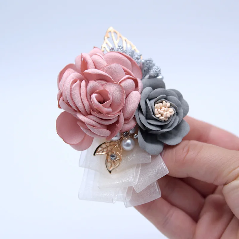 Women Bridesmaid Wrist Corsage - Men Accessories For Wrist 评论和价格