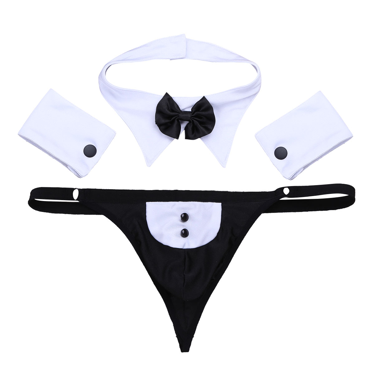 Men Cosplay Waiter Lingerie Se - Men Accessories Jewelry 评论和价格
