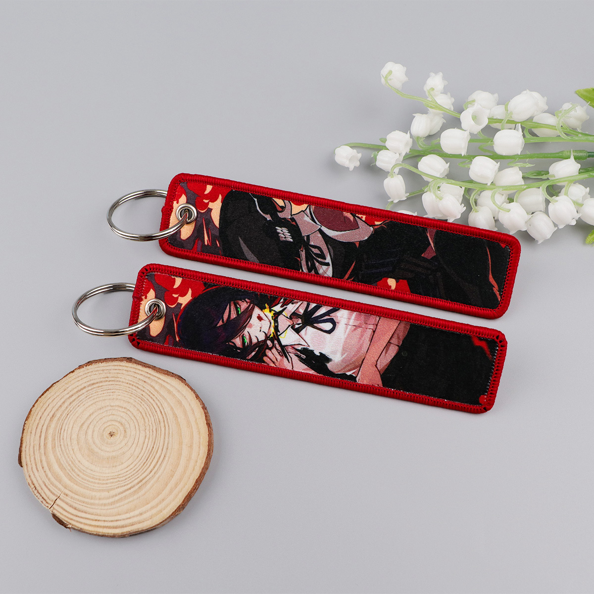 Anime Girls Embroidery Key Fob - Men Accessories Bag 评论和价格