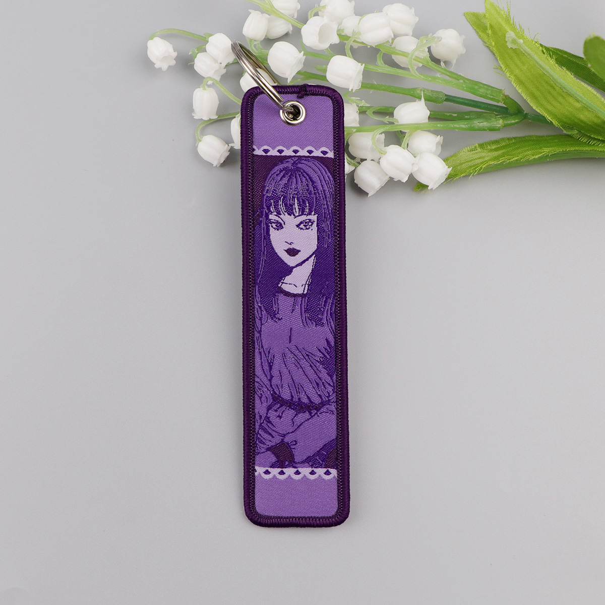 Anime Girls Embroidery Key Fob - Men Accessories Bag 评论和价格