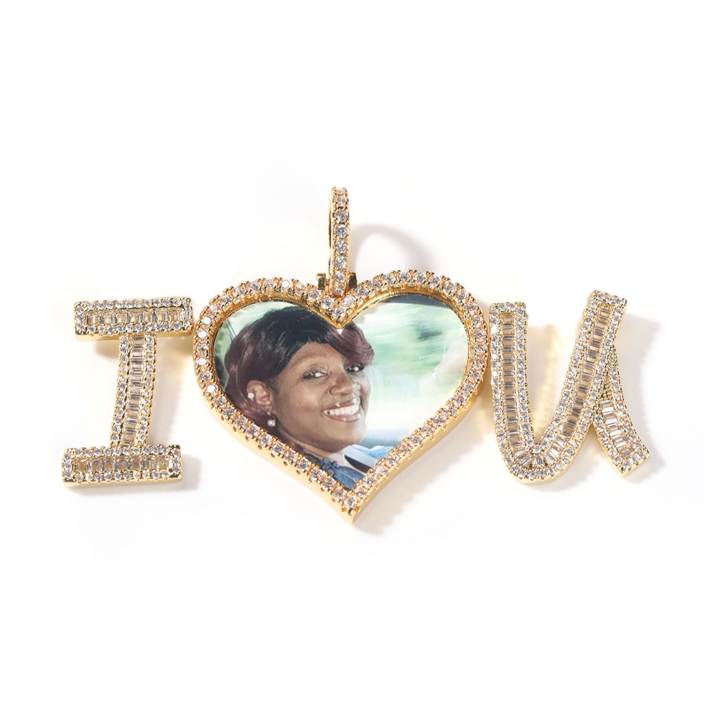 2pcs/ Bag Hiphop DIY I LOVE YO - Men Accessories Photos 评论和价格