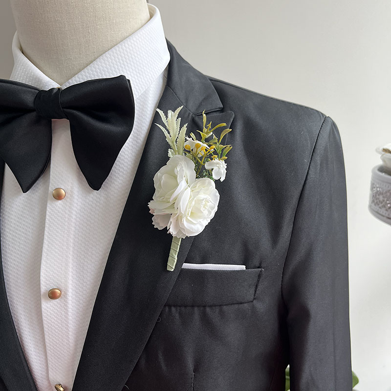 Men Prom Boutonniere Wedding A - Men Accessories For Wrist 评论和价格