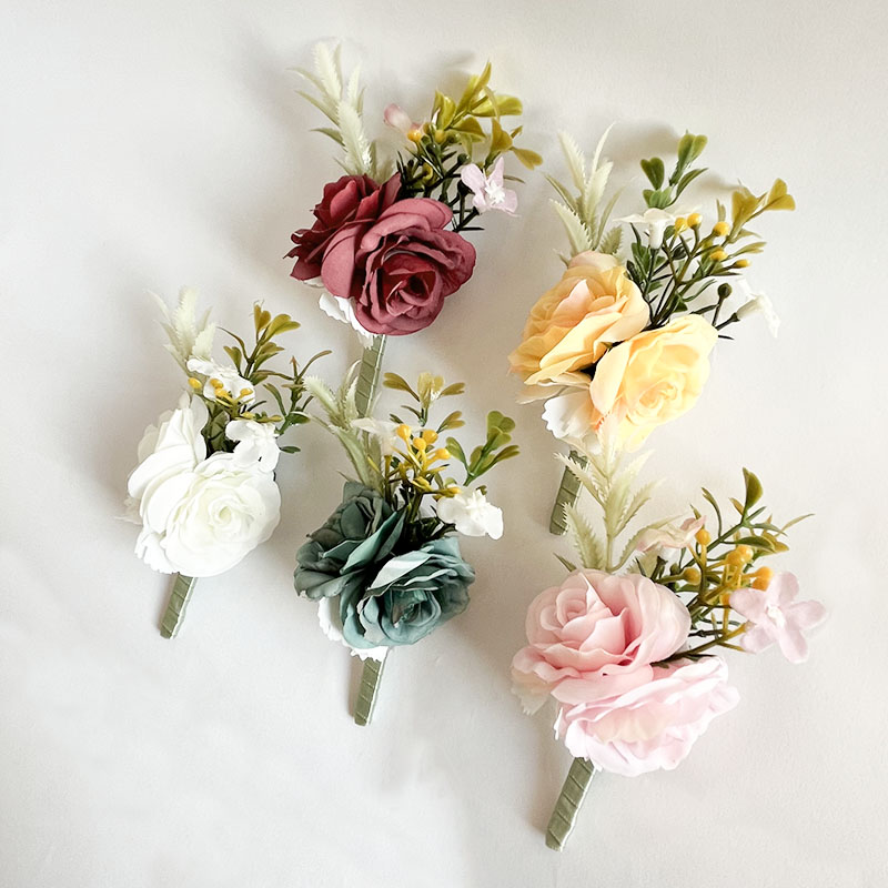 Men Prom Boutonniere Wedding A - Men Accessories For Wrist 评论和价格