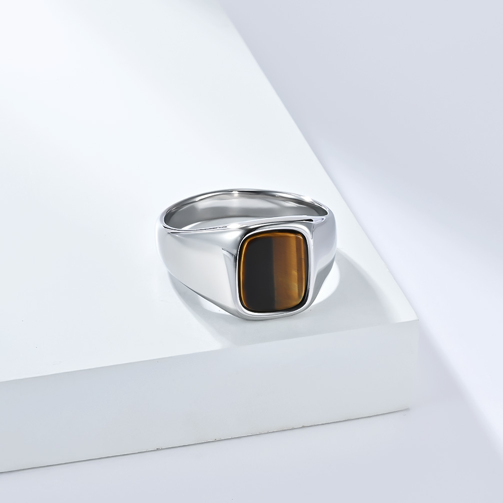 New Fashion Vintage Stainless  - Signet Ring Men 评论和价格