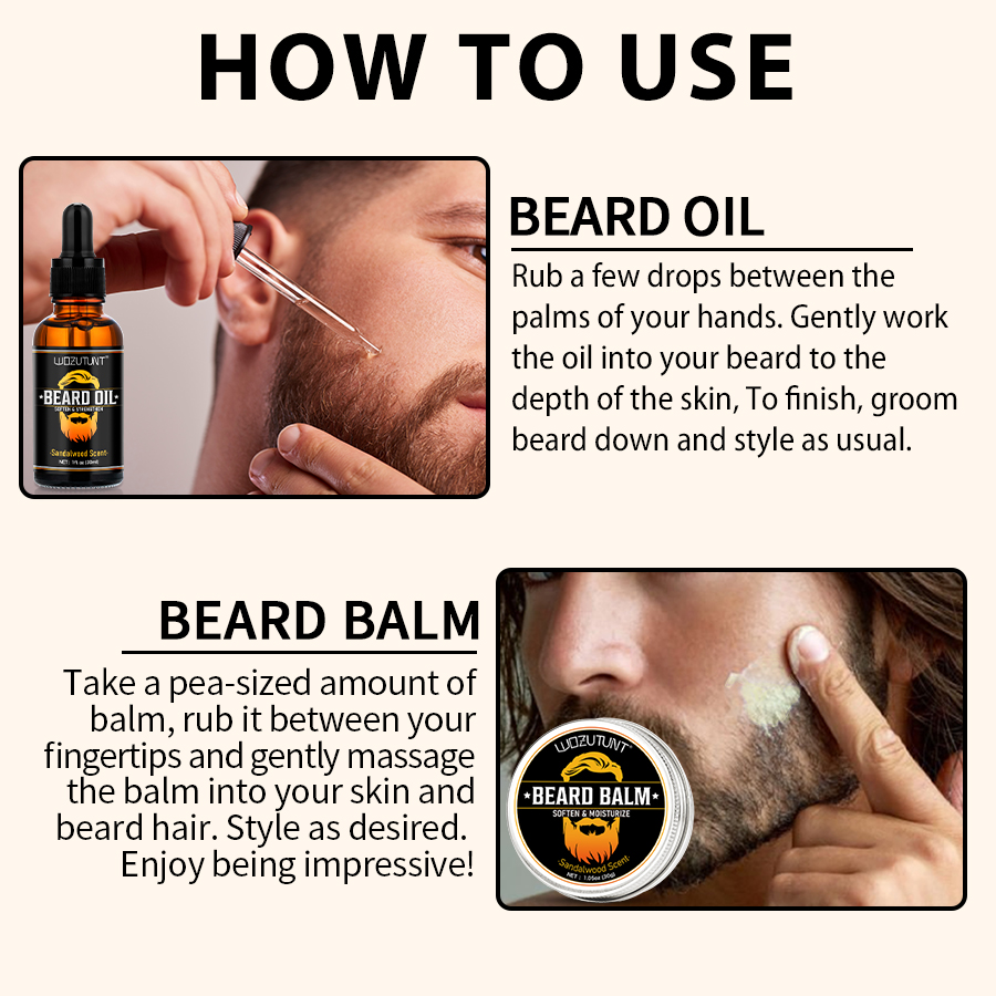 Men Beard Care Kit Beard Oil B - Men Accessories Combo 评论和价格