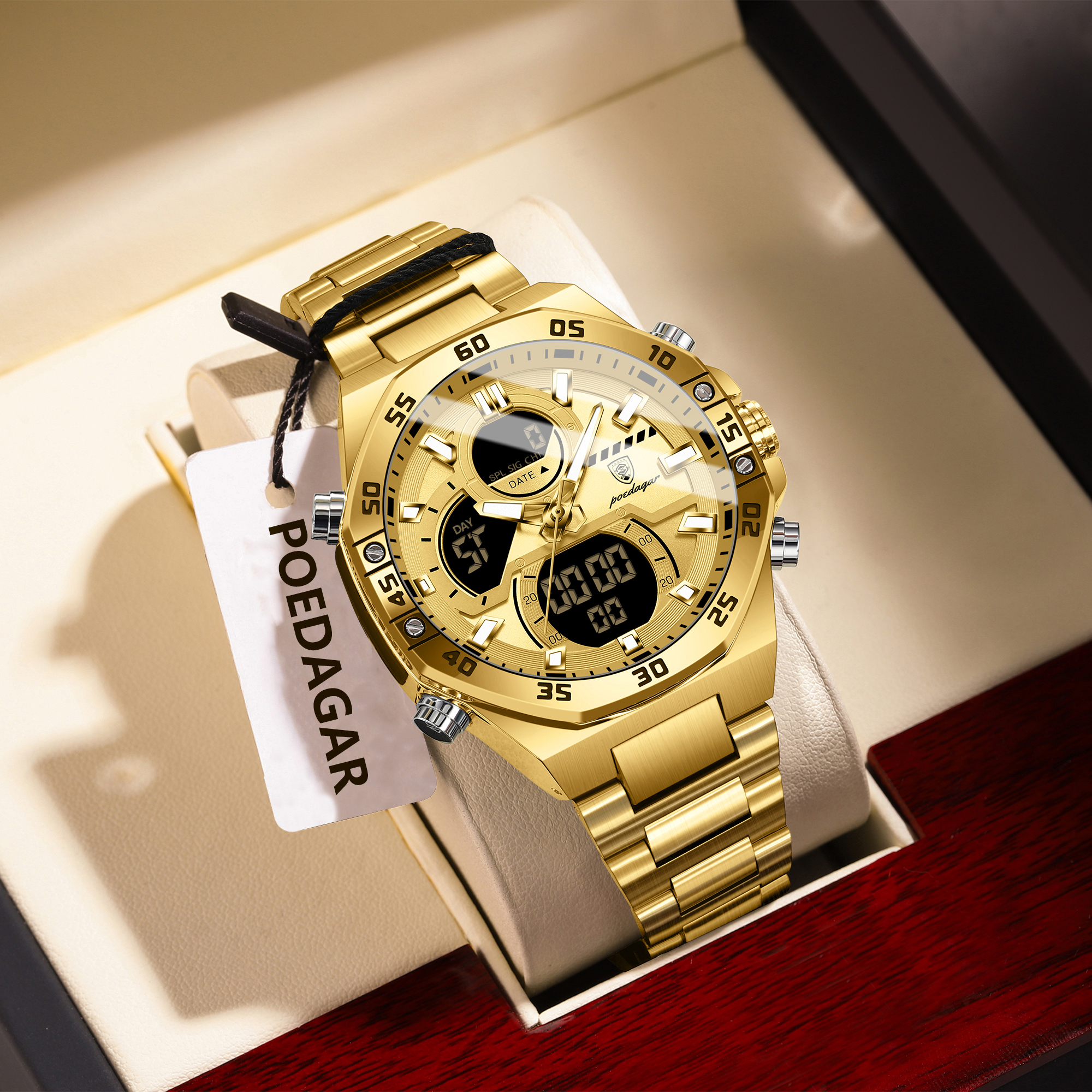POEDAGAR Sport Men Watch LED W - Men Accessories Jewelry 评论和价格