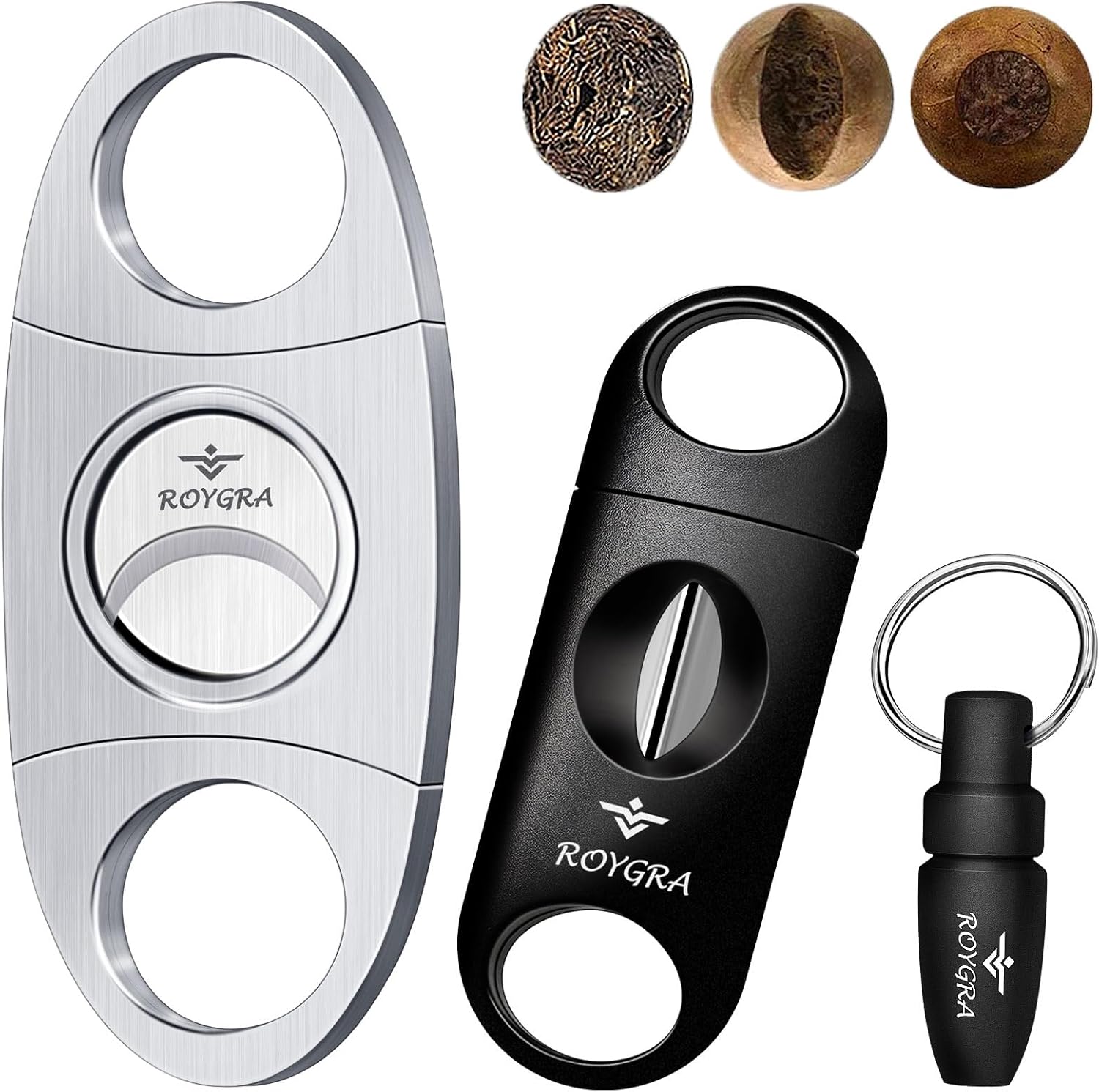 Cigar Cutter Set 3 Pack, Stain - Men Accessories Set 评论和价格