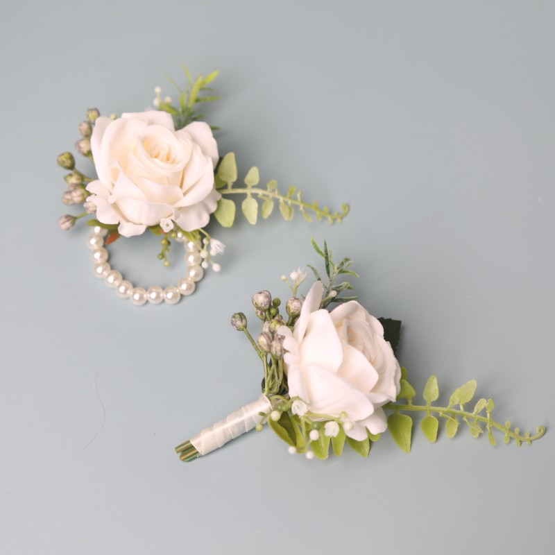Artificial Rose Boutonniere Wr - Men Accessories For Wrist 评论和价格