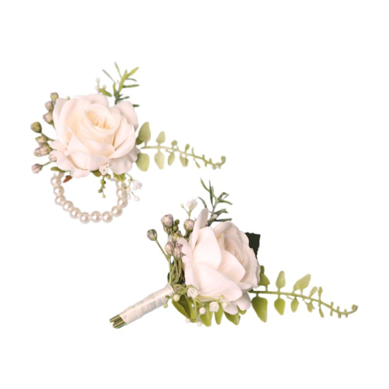Artificial Rose Boutonniere Wr - Men Accessories For Wrist 评论和价格