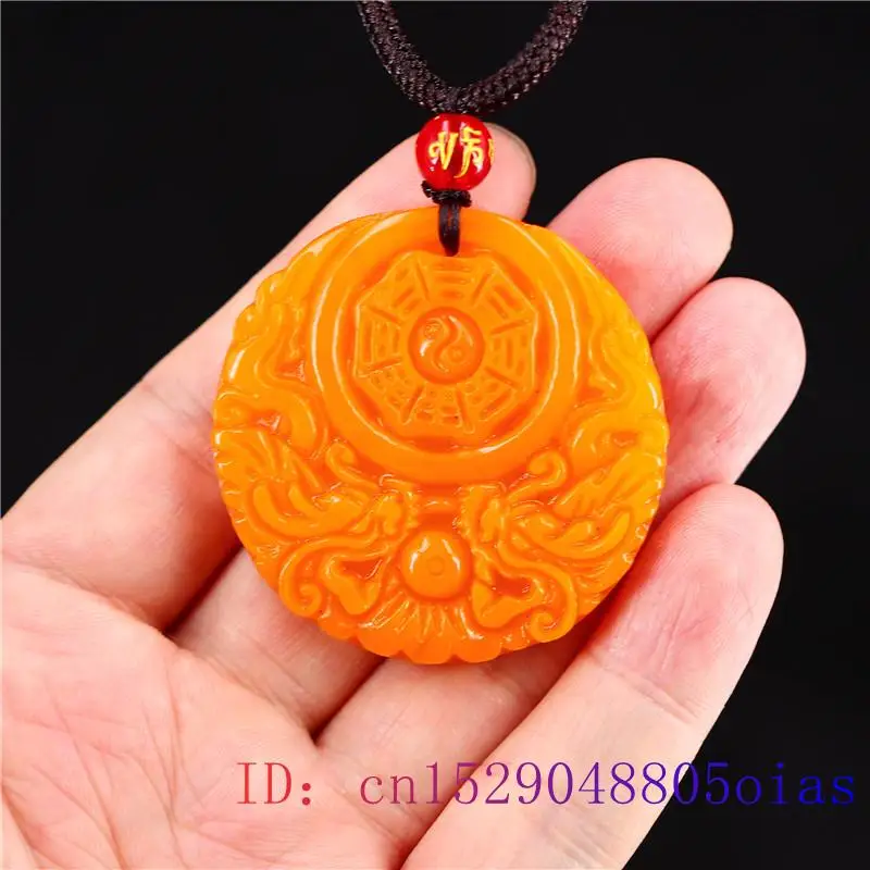 Yellow Jade Dragon Pendant Gif - Men Accessories Jewellery 评论和价格