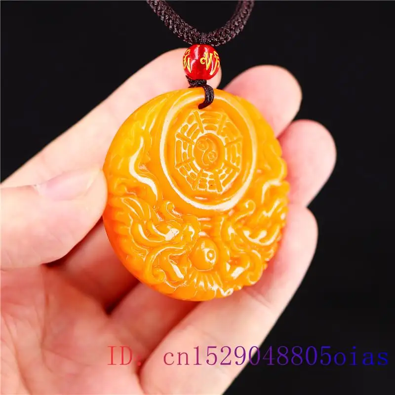 Yellow Jade Dragon Pendant Gif - Men Accessories Jewellery 评论和价格