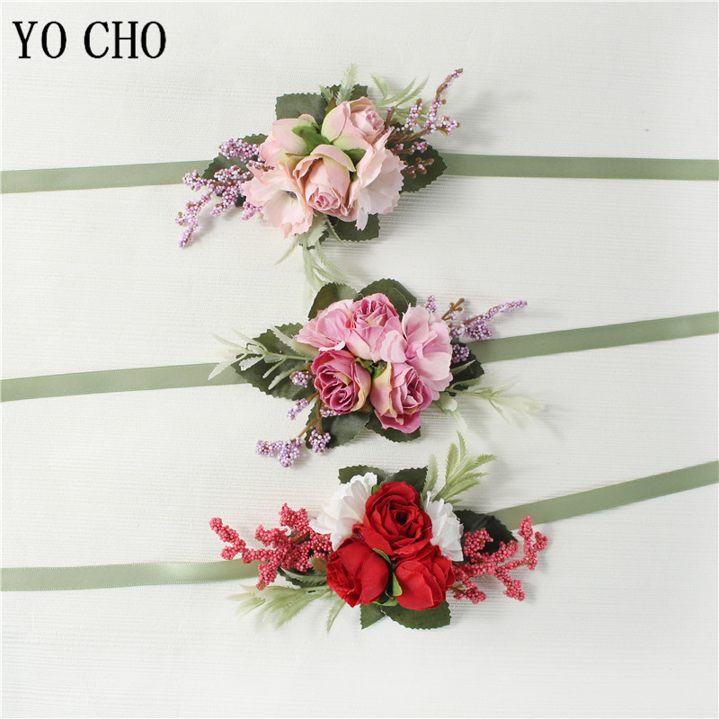 YO CHO Boutonniere Wedding Men - Men Accessories For Wrist 评论和价格