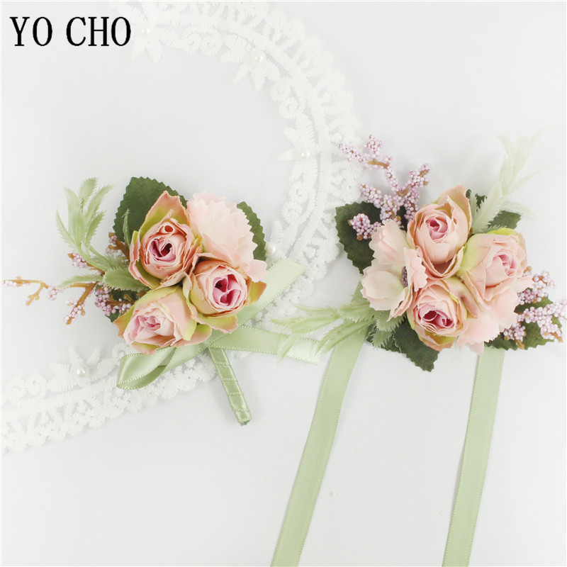 YO CHO Boutonniere Wedding Men - Men Accessories For Wrist 评论和价格