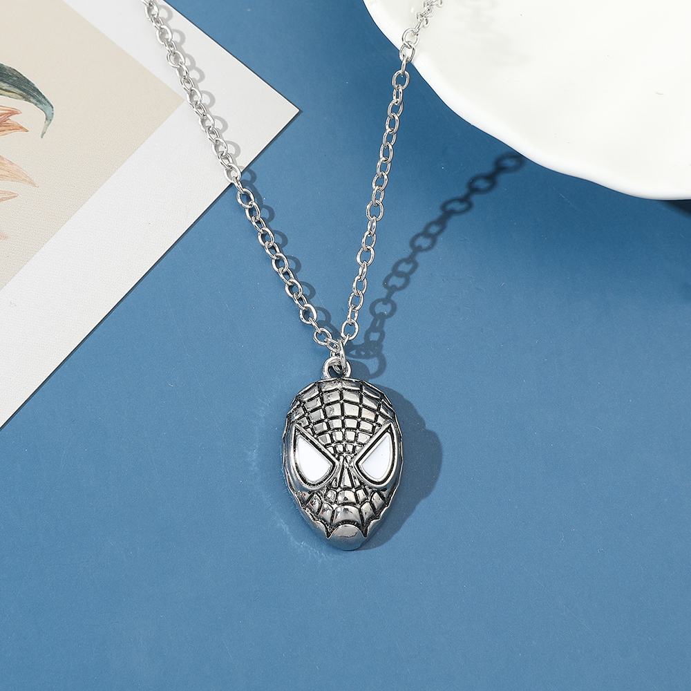 Superhero Spider Man Mask Pend - Men Accessories Jewelry 评论和价格