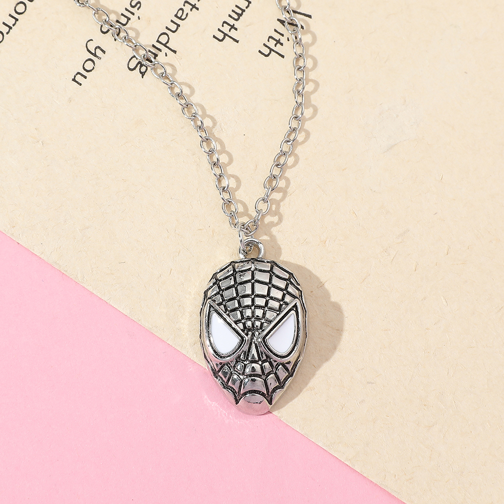 Superhero Spider Man Mask Pend - Men Accessories Jewelry 评论和价格