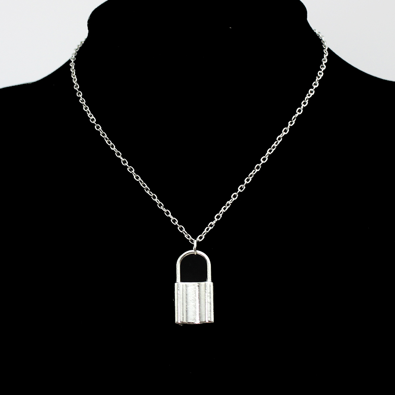 Padlock Pendants Chain Chokers - Men Accessories Aesthetic 评论和价格
