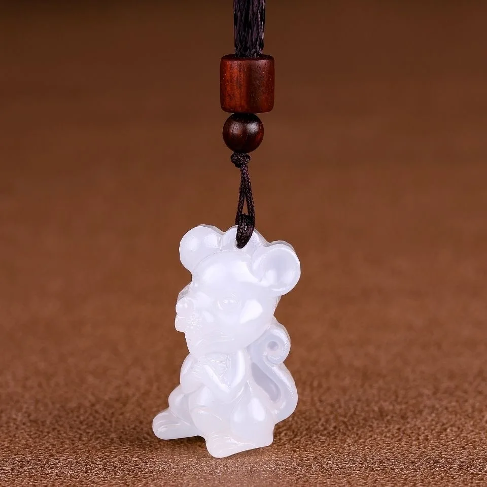 Natural Afghan White Jade Chin - Men Accessories Jewellery 评论和价格