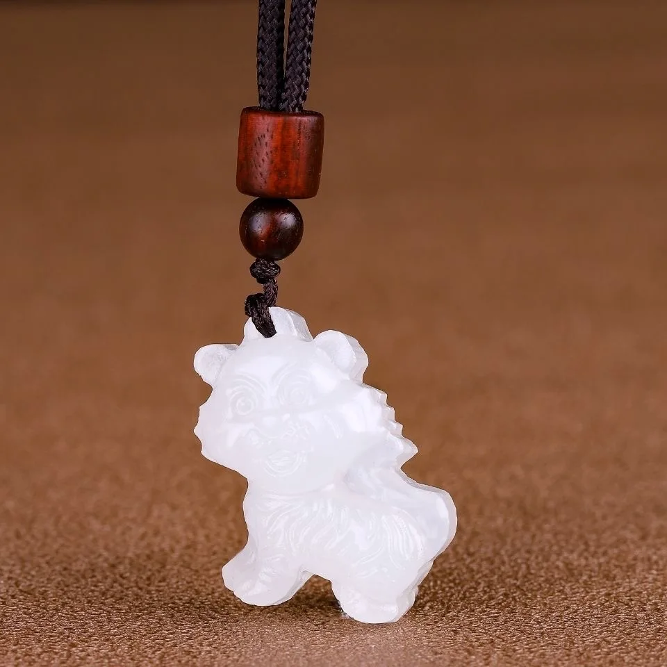 Natural Afghan White Jade Chin - Men Accessories Jewellery 评论和价格