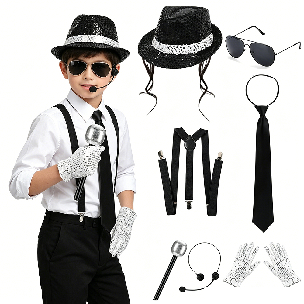 Michael Jackson Cosplay Access - Men Accessories Combo 评论和价格