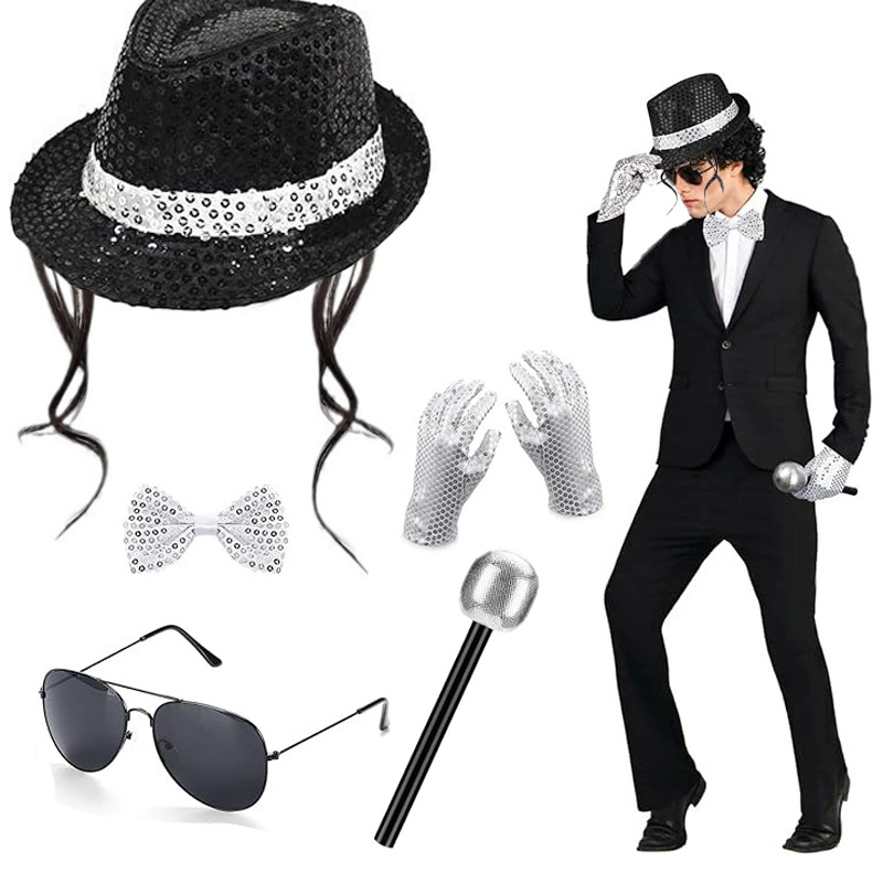 Michael Jackson Cosplay Access - Men Accessories Combo 评论和价格