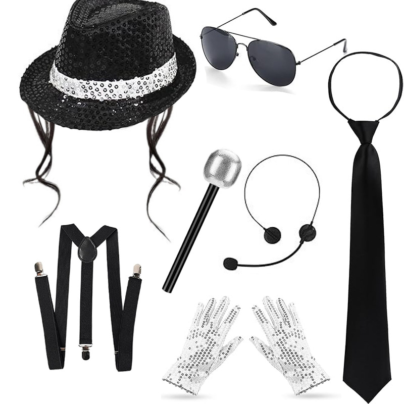 Michael Jackson Cosplay Access - Men Accessories Combo 评论和价格