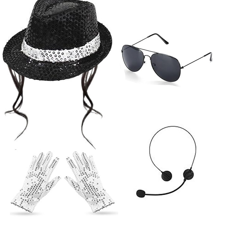 Michael Jackson Cosplay Access - Men Accessories Combo 评论和价格