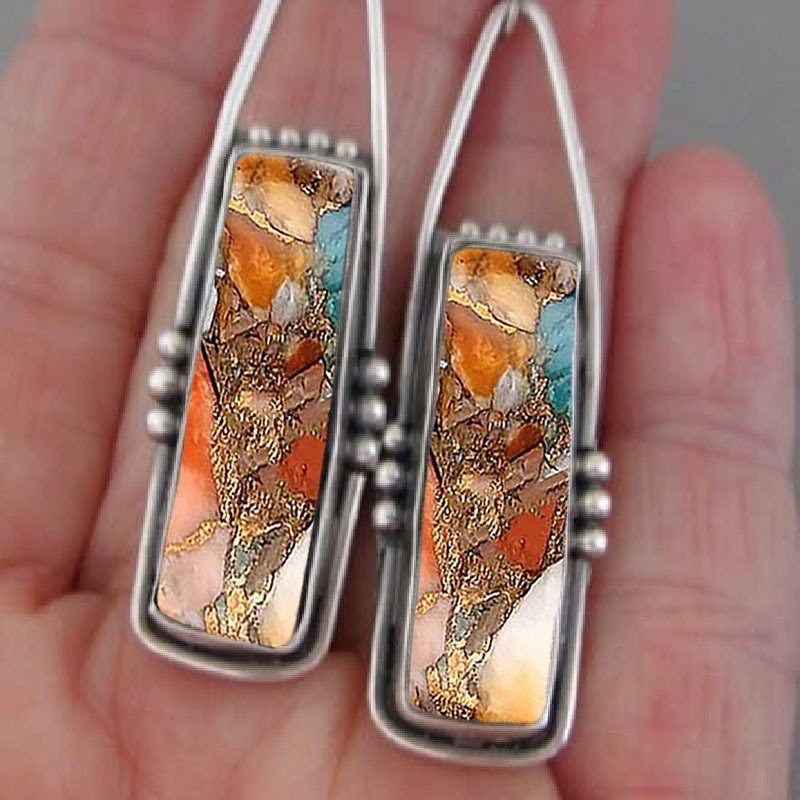2PCS Retro Bohemian Earrings I - Men Accessories Aesthetic 评论和价格