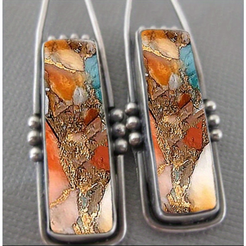 2PCS Retro Bohemian Earrings I - Men Accessories Aesthetic 评论和价格