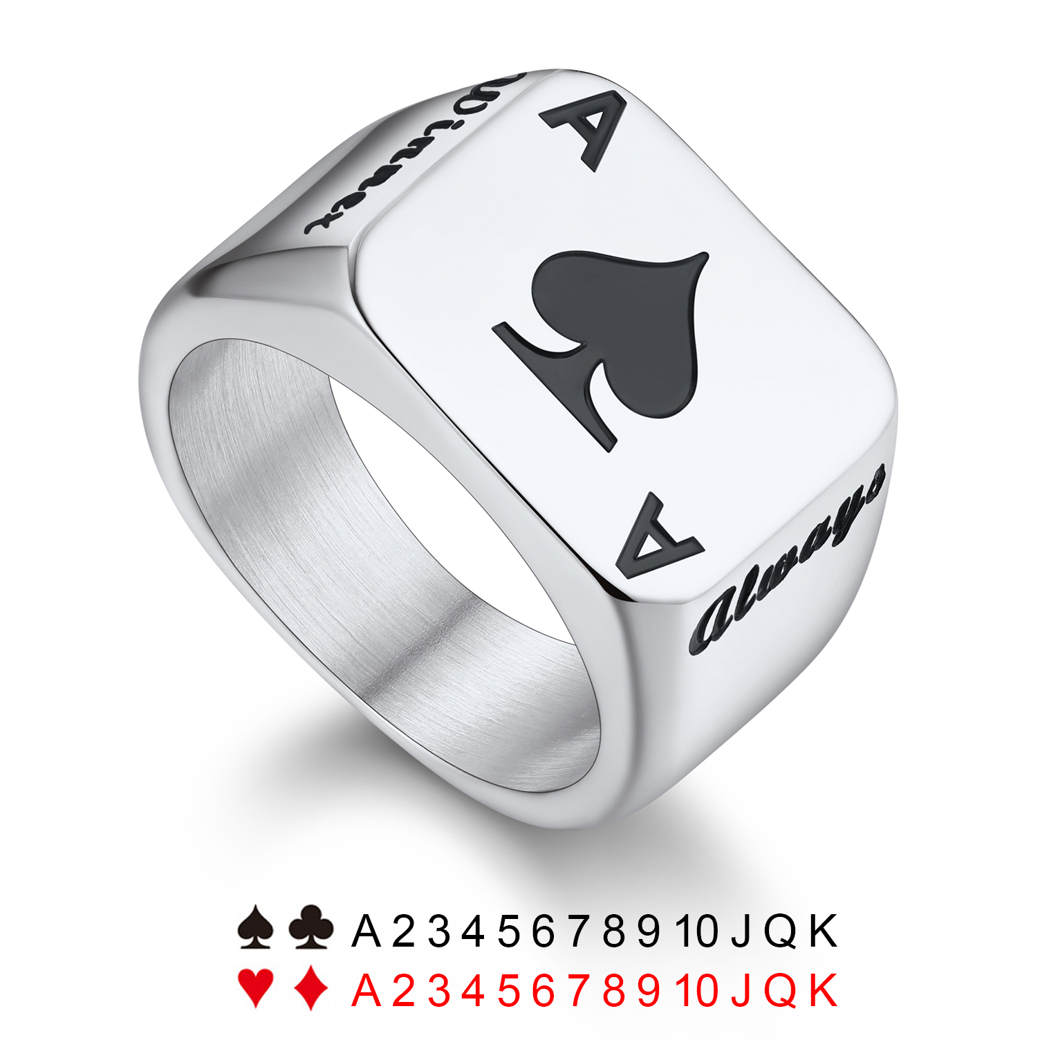 U7 Customized Square Rectangle - Signet Ring Men 评论和价格