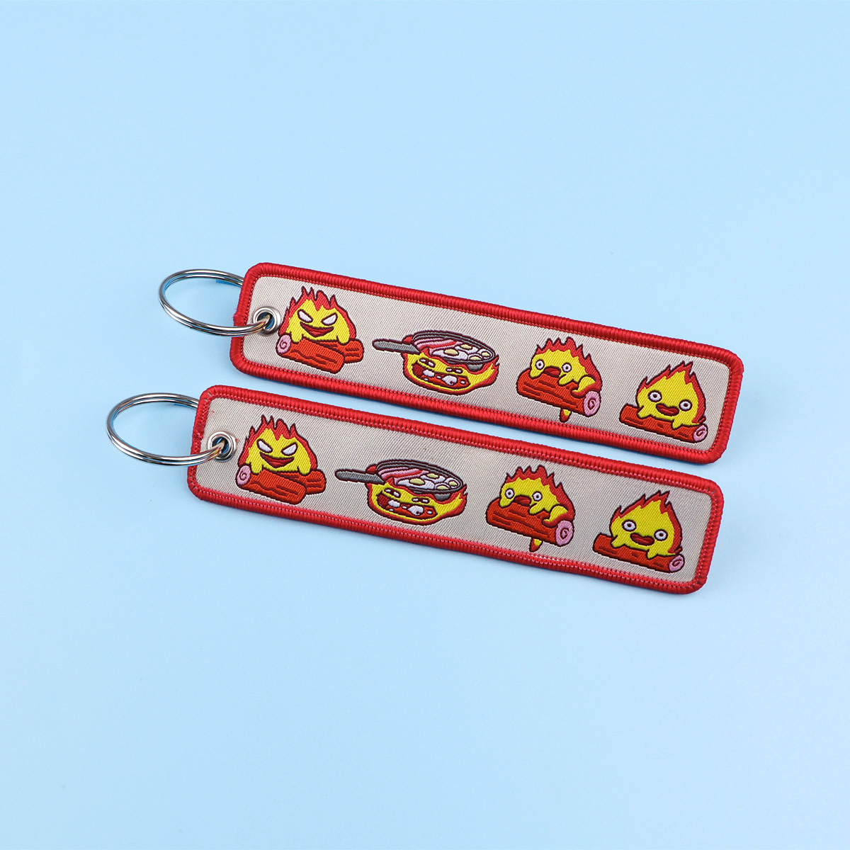 Anime Fire Embroidery Key Fobs - Men Accessories Bag 评论和价格