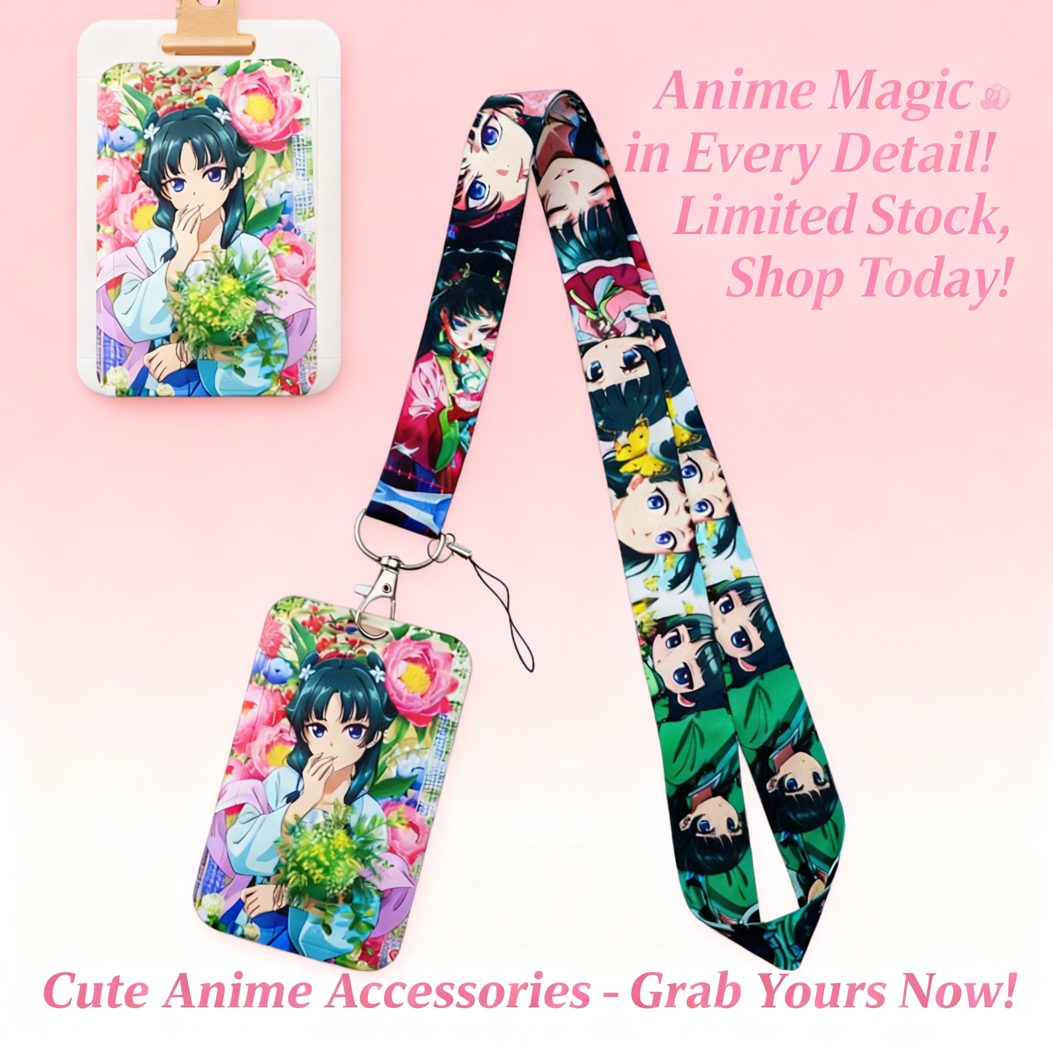 Cute Anime Girl Lanyard Neck S - Men Accessories Bag 评论和价格