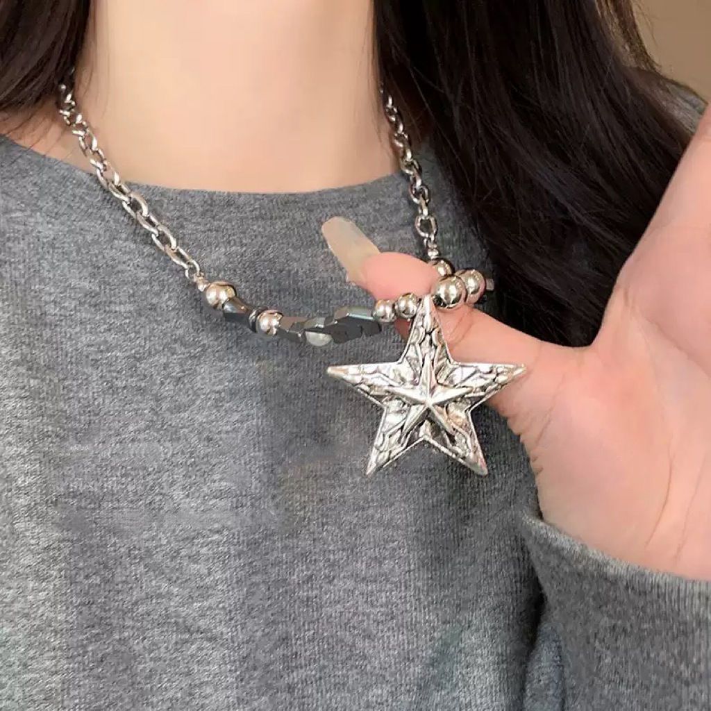 Gothic Star Pendant Necklace,  - Men Accessories Aesthetic 评论和价格