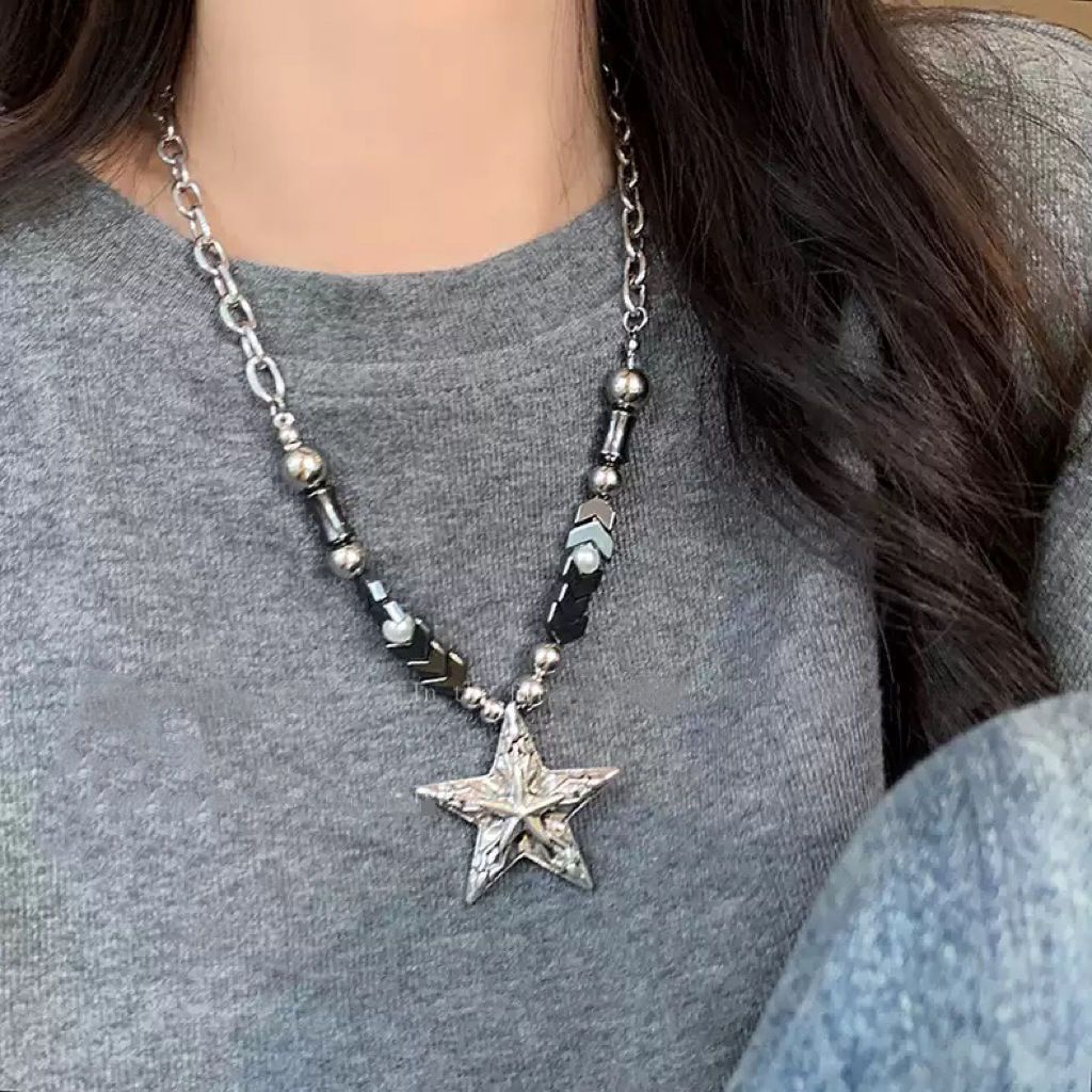Gothic Star Pendant Necklace,  - Men Accessories Aesthetic 评论和价格